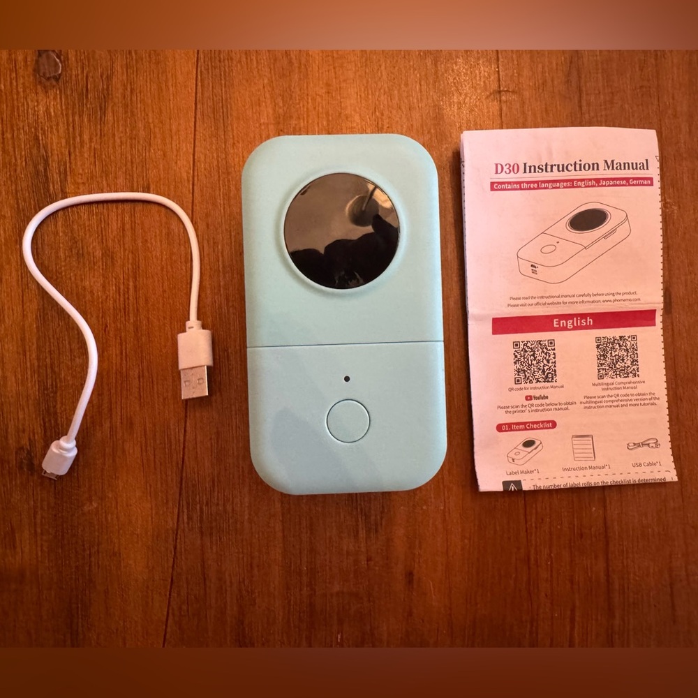 Mint Green Portable Label Printer